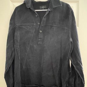 Vince Men's Blue/Black Wash Pullover Size L